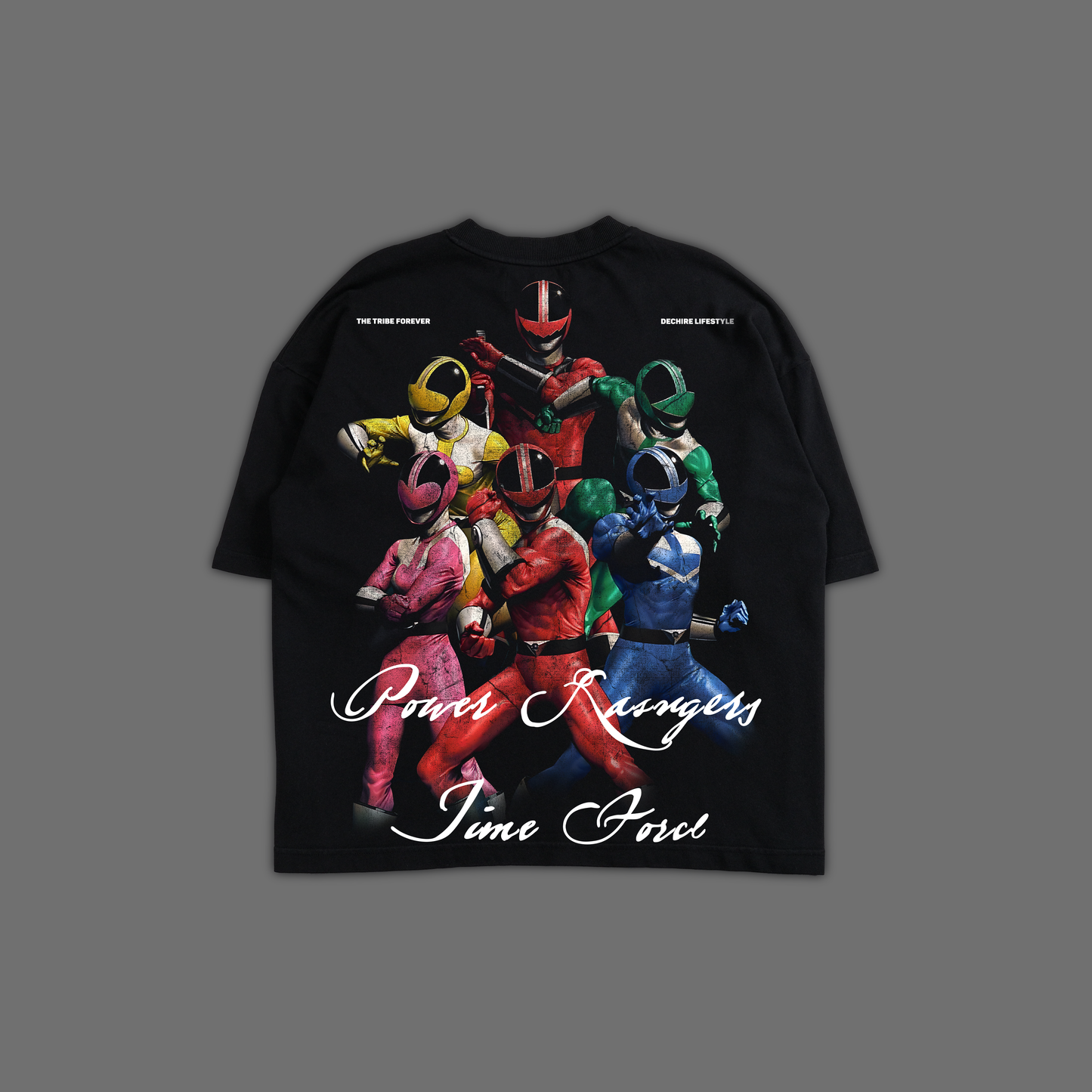 TIME FORCE '24 YEAR EDITION' OVERSIZED BOXY TERRY TEE IN BLACK