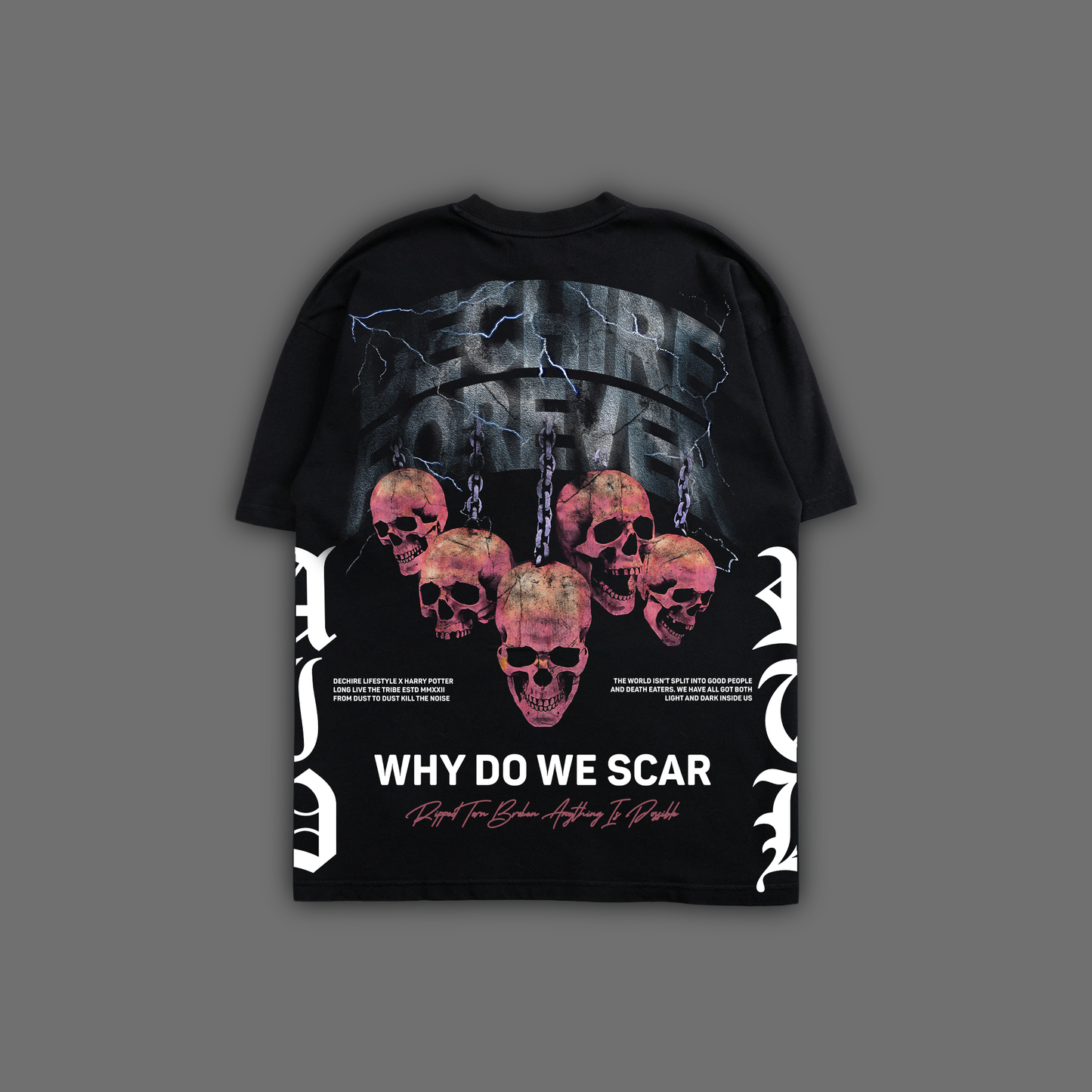 THE DEATHLY HALLOWS | TBWL '1 OF 500' OVERSIZED TEE IN BLACK