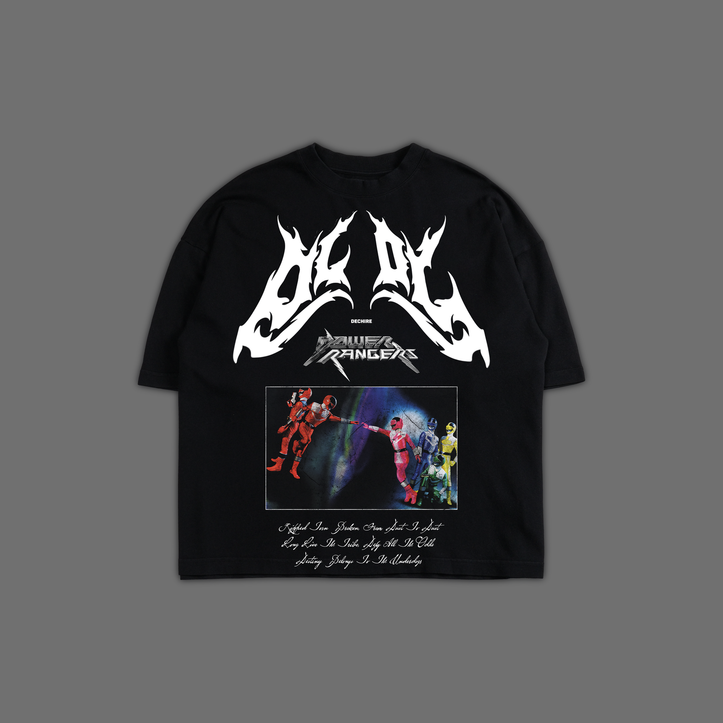 TIME FORCE '24 YEAR EDITION' OVERSIZED BOXY TERRY TEE IN BLACK