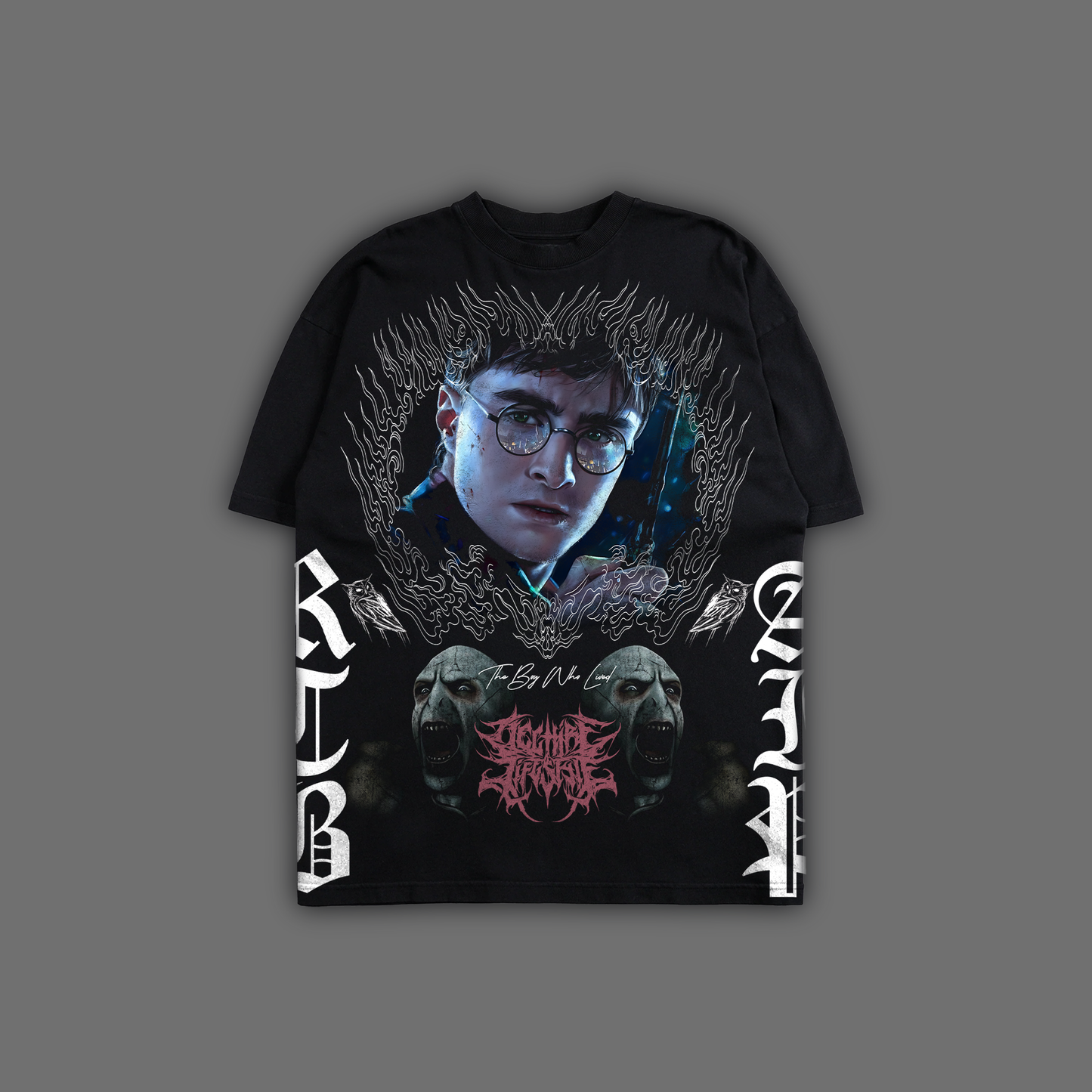 THE DEATHLY HALLOWS | TBWL '1 OF 500' OVERSIZED TEE IN BLACK