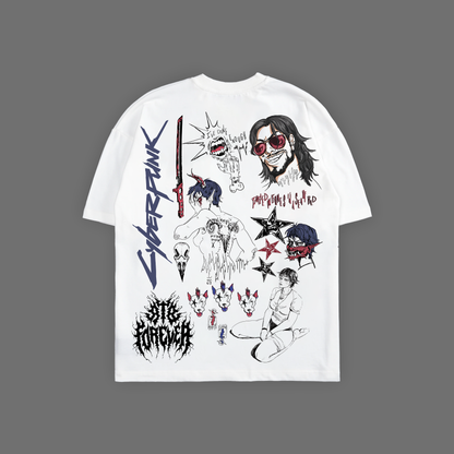 WAKE, THE F**K UP, SAMURAI! 'LIMITED' OVERSIZED TEE IN WHITE