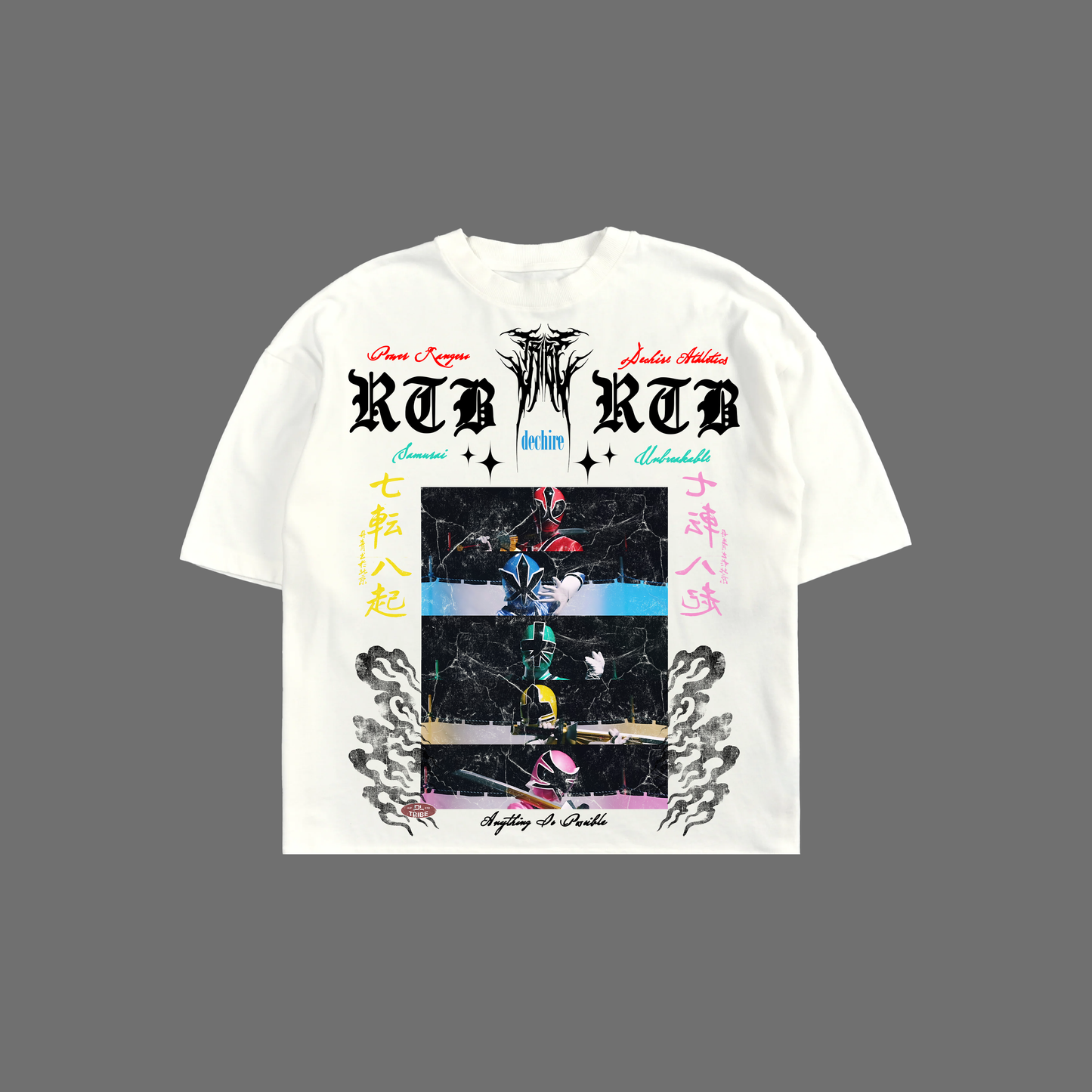 SAMURAI || SUPER SENTAI 'LIMITED' OVERSIZED BOXY TERRY TEE IN BLACK