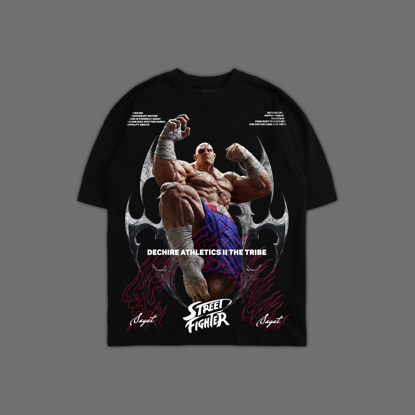 SF | SAGAT 'LIMITED' OVERSIZED TEE IN BLACK