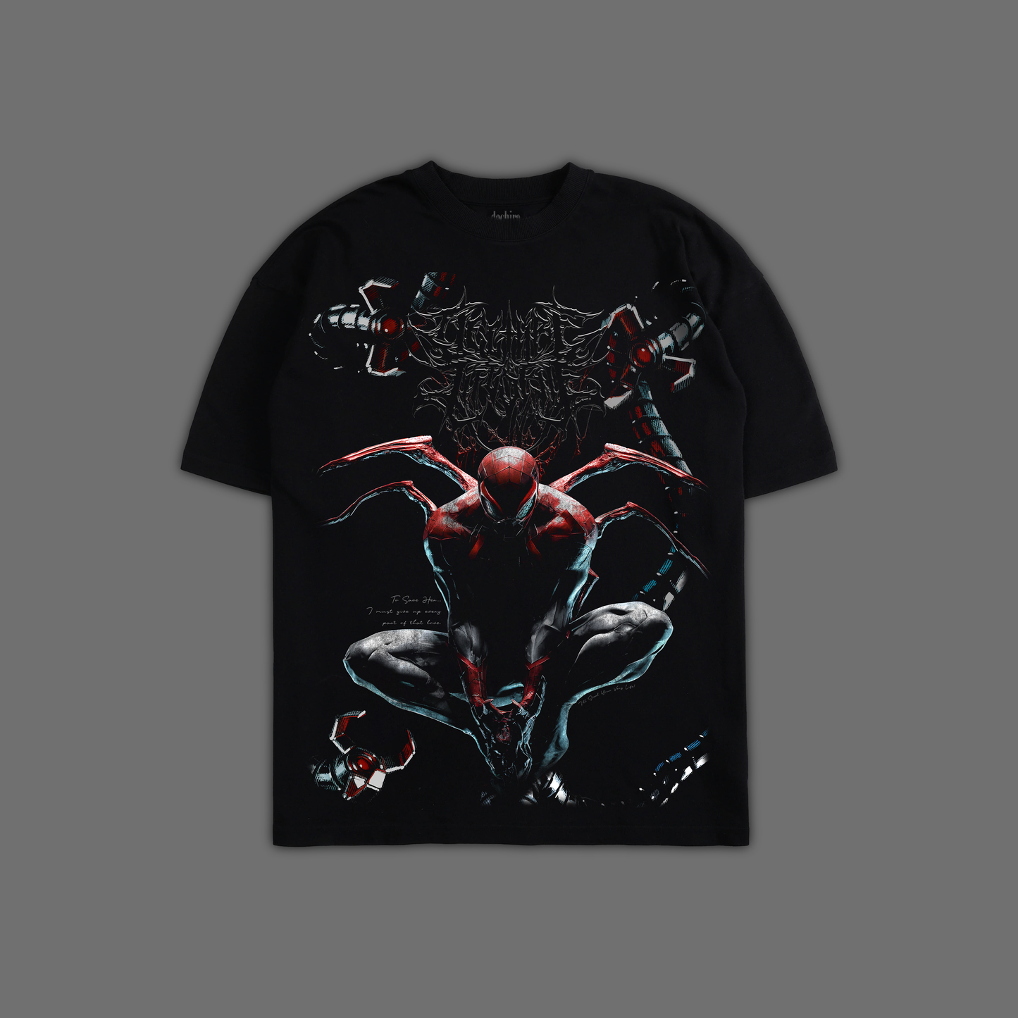 SUPERIOR SPIDER-MAN 'EXCLUSIVE' OVERSIZED TEE IN BLACK
