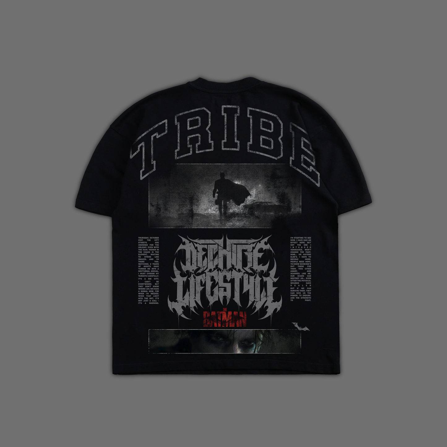 VENGEANCE | THE BATMAN 'LIMITED' OVERSIZED TEE IN BLACK