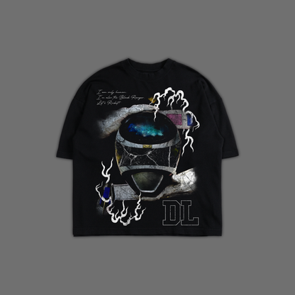 IN SPACE || BLACK RANGER 'LIMITED' OVERSIZED BOXY TERRY TEE IN BLACK