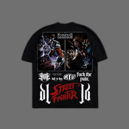 SF | BISON vs. AKUMA '38 YEAR ANNIVERSARY' 1 OF 200 OVERSIZED TEE IN BLACK