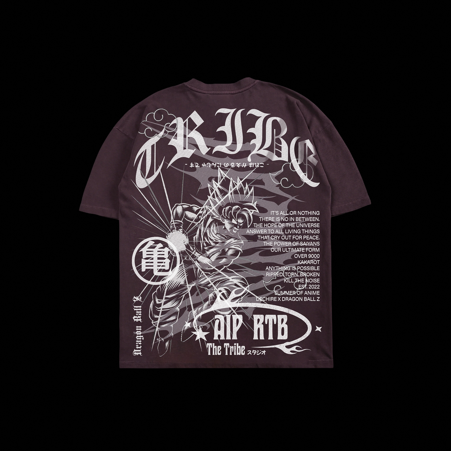 OVER 3,000 'YEAR 25' SUEDED TEE IN PLUM