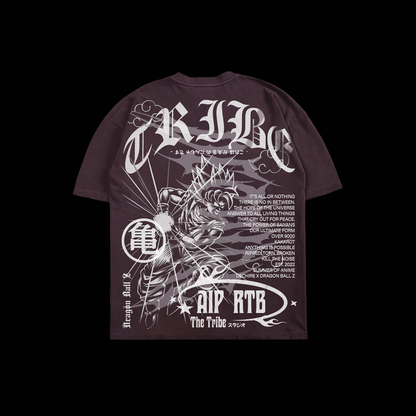 OVER 3,000 'YEAR 25' SUEDED TEE IN PLUM
