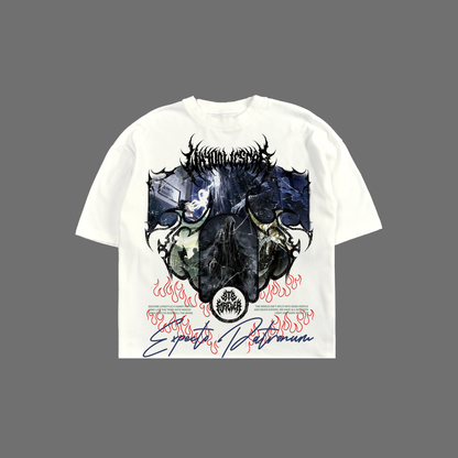 dēmentō 'LIMITED' OS BOXY TEE IN WHITE