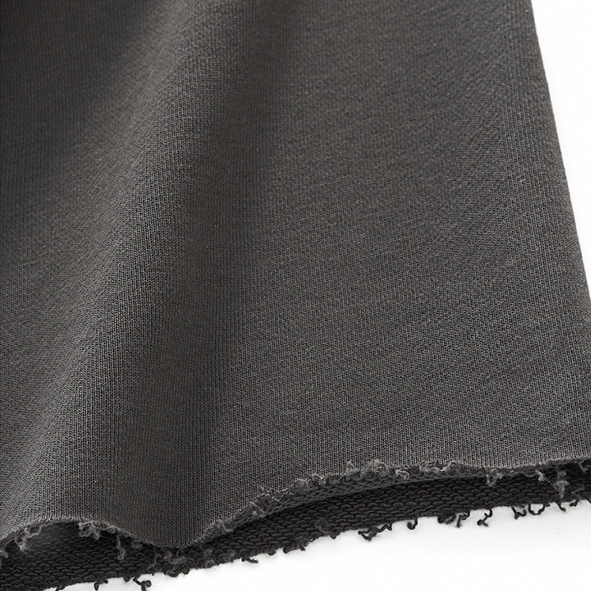 LUNA & THE THESTRALS 'LIMITED' OS TERRY RAW HEM TEE IN CHARCOAL