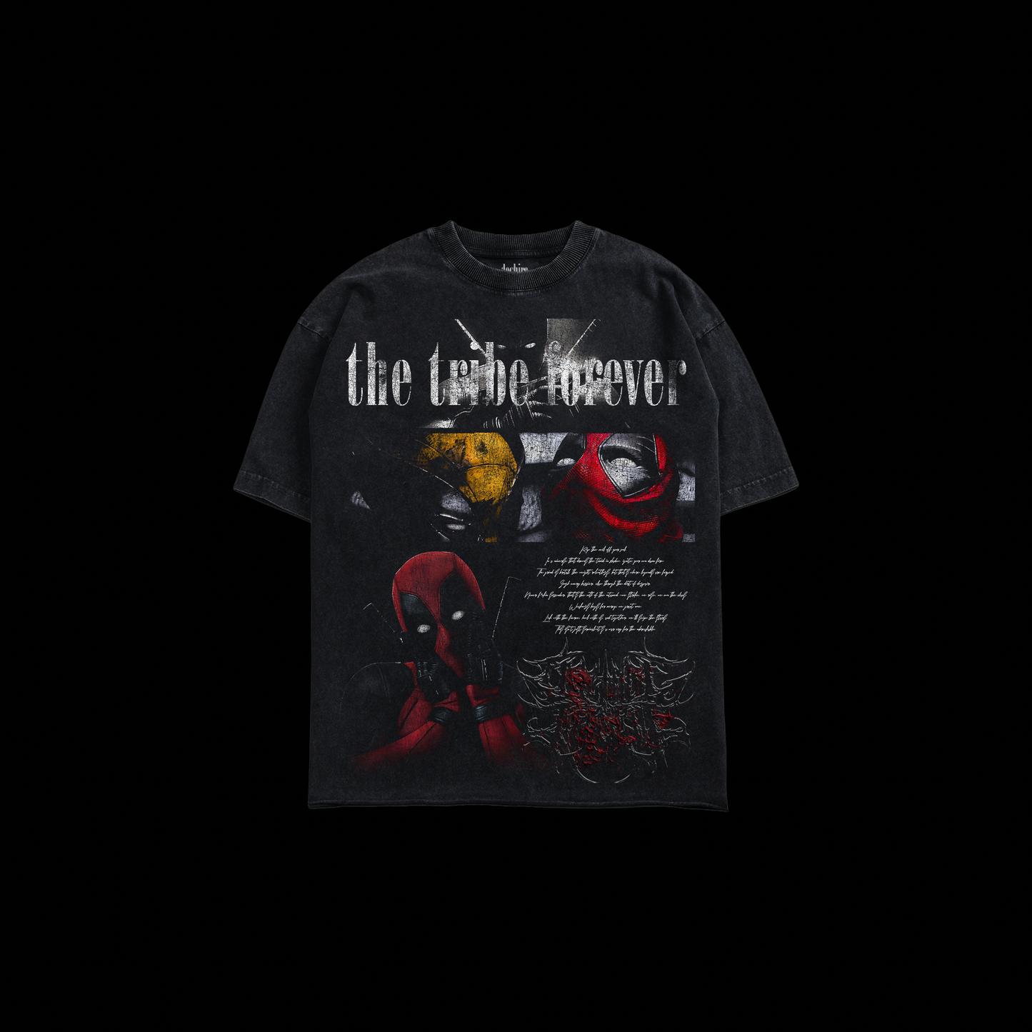 POOL & WOLVERINE 'CHAPTER 1' RAW HEM OVERSIZED TEE