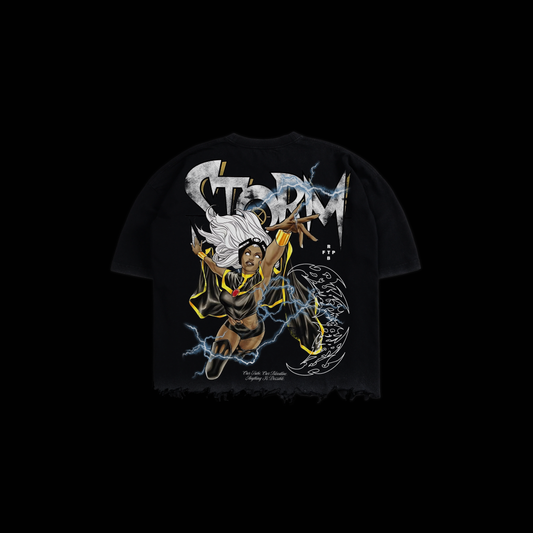 STORM | X-MEN ORIGINS OS BOXY GRUNGE CUT-OFF TEE