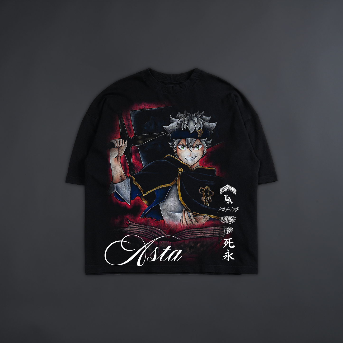 ASTA: GOD OF BLACK 'LIMITED' OVERSIZED BOXY TEE IN BLACK