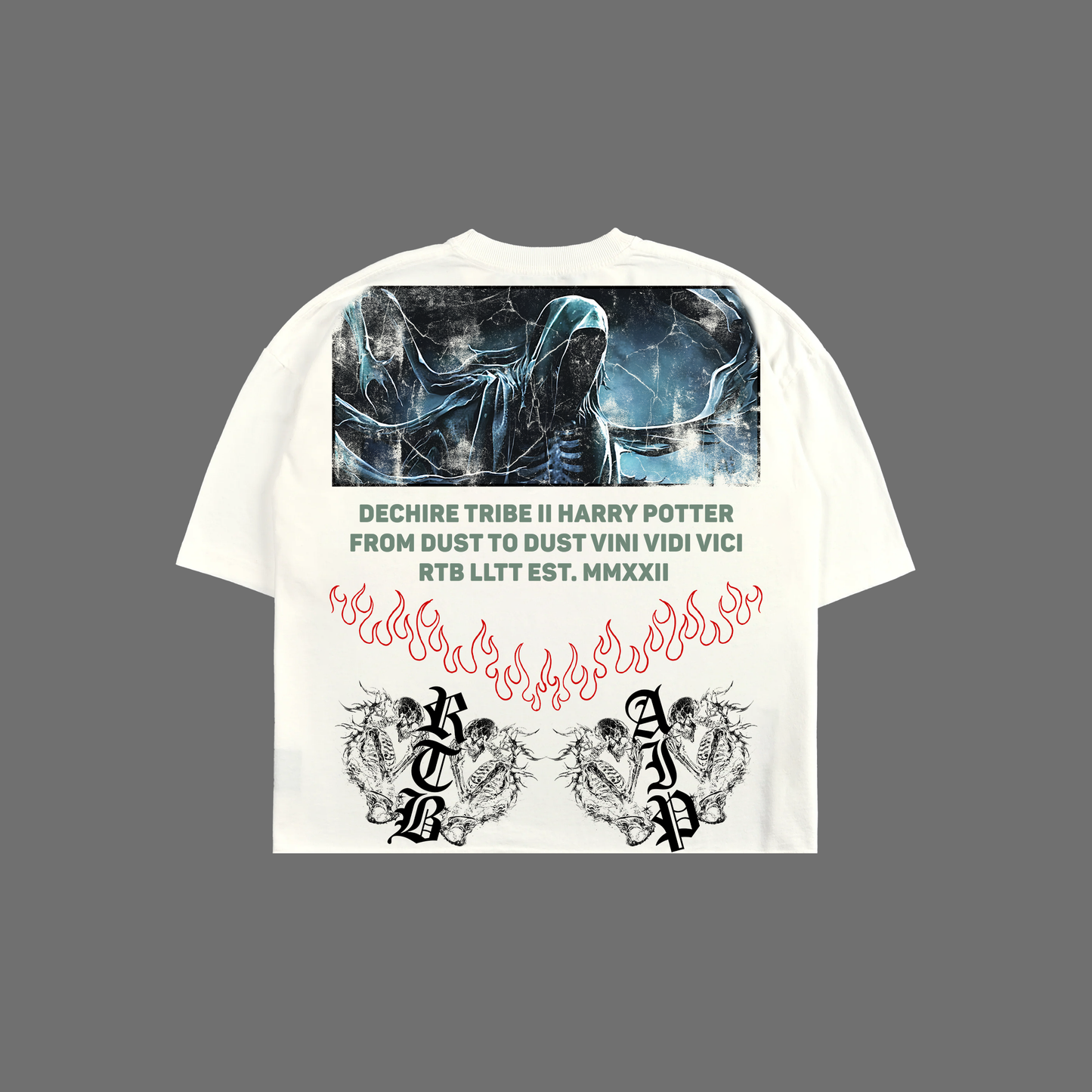 dēmentō 'LIMITED' OS BOXY TEE IN WHITE
