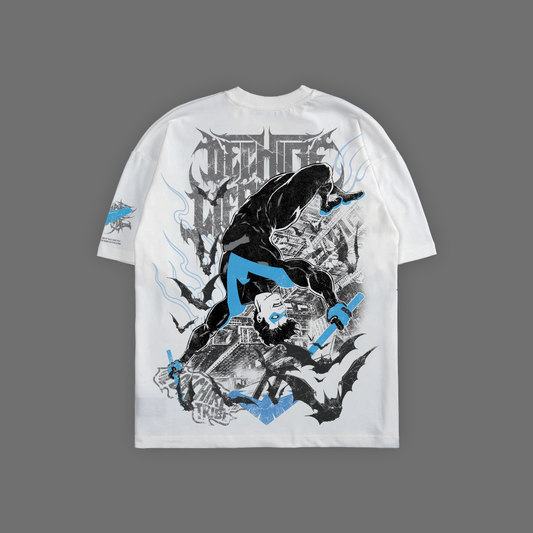 NIGHTWING 'COMIC PANEL EDITION' OS TEE IN WHITE