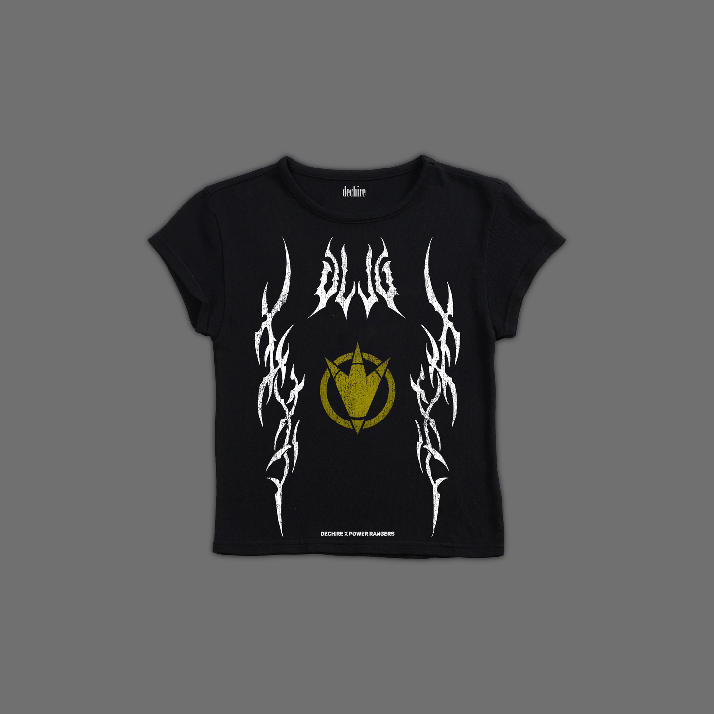 DINO THUNDER || BLACK RANGER 'CORE' BABY TEE IN BLACK