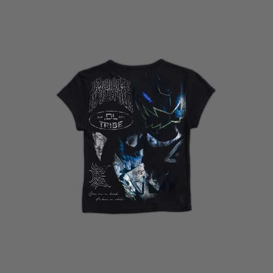 DINO THUNDER || BLACK RANGER 'CORE' BABY TEE IN BLACK
