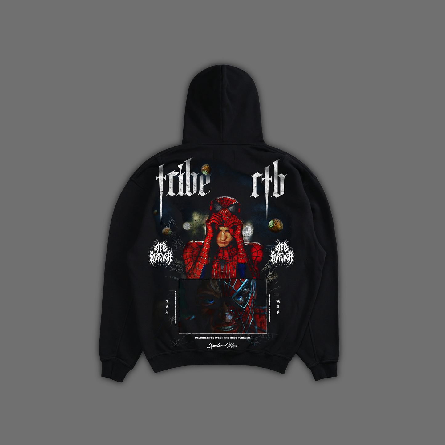 SPIDER-MAN (2002) TRIBUTE 'ULTRA HEAVYWEIGHT' OVERSIZED DS HOODIE IN SHADOW