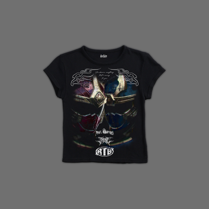 NINJA STORM ||THUNDER RANGERS 'CORE' BABY TEE IN BLACK