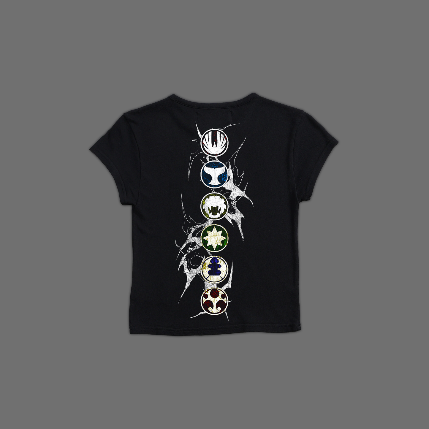 NINJA STORM ||THUNDER RANGERS 'CORE' BABY TEE IN BLACK