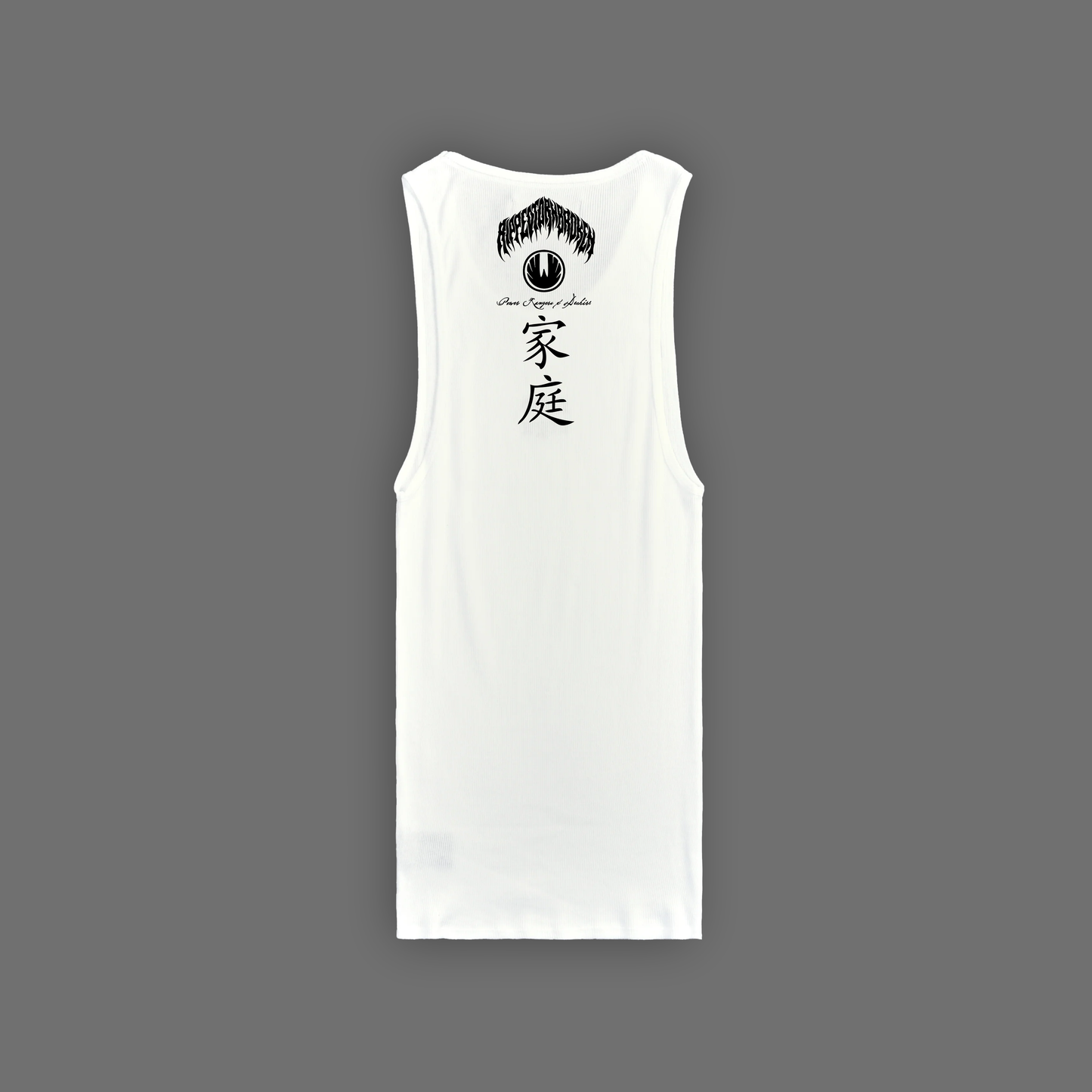 RED WIND FOREVER RIBBED TANK IN WHITE