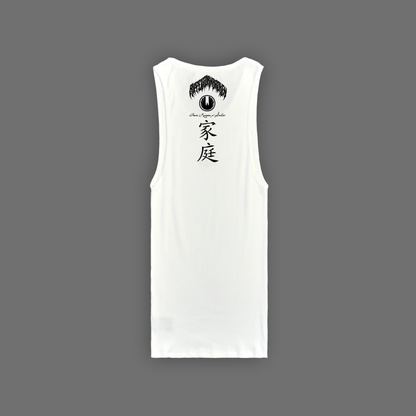 RED WIND FOREVER RIBBED TANK IN WHITE