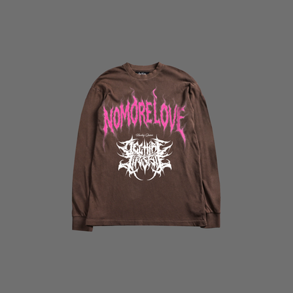 NO MORE LOVE | HARLEY QUINN 'HVYWT' L/S TEE IN BROWN