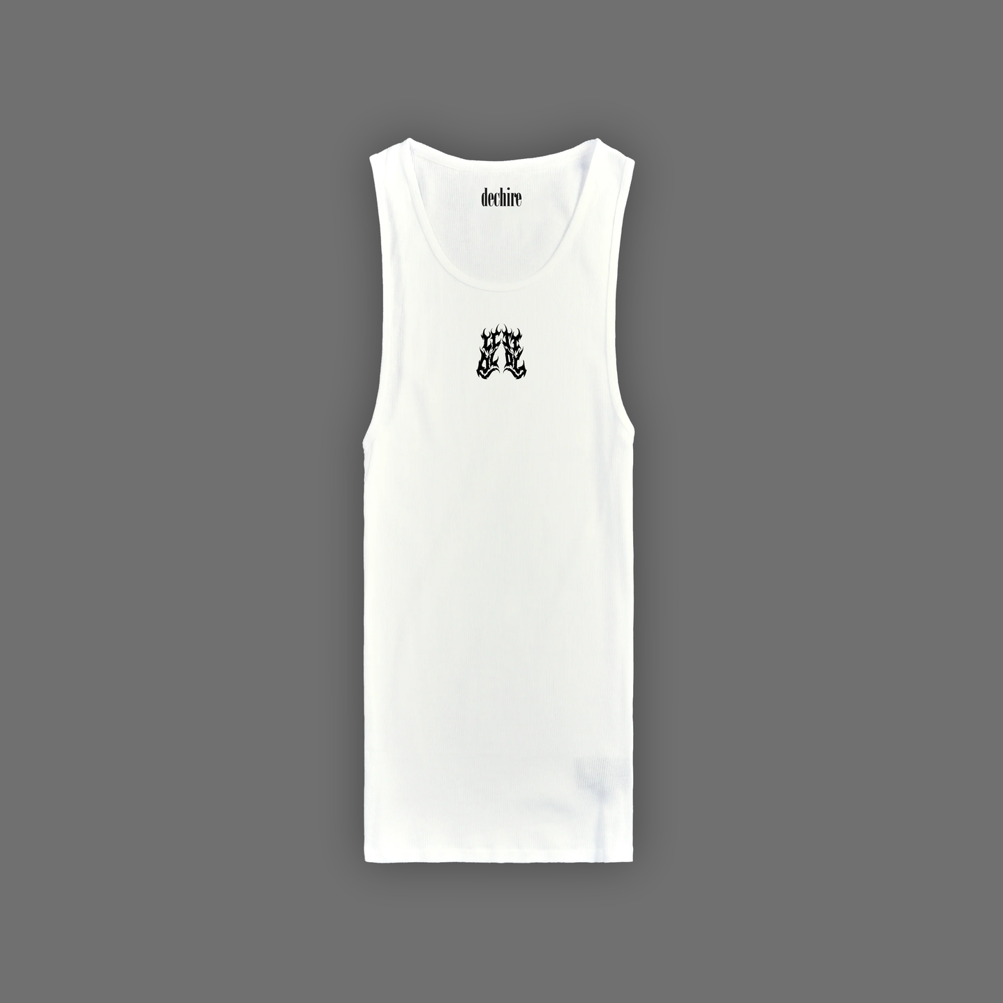 RED WIND FOREVER RIBBED TANK IN WHITE