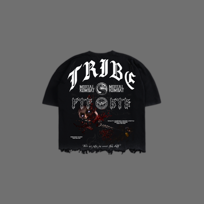MK | SCORPION OVERSIZED BOXY GRUNGE TERRY CUT-OFF TEE