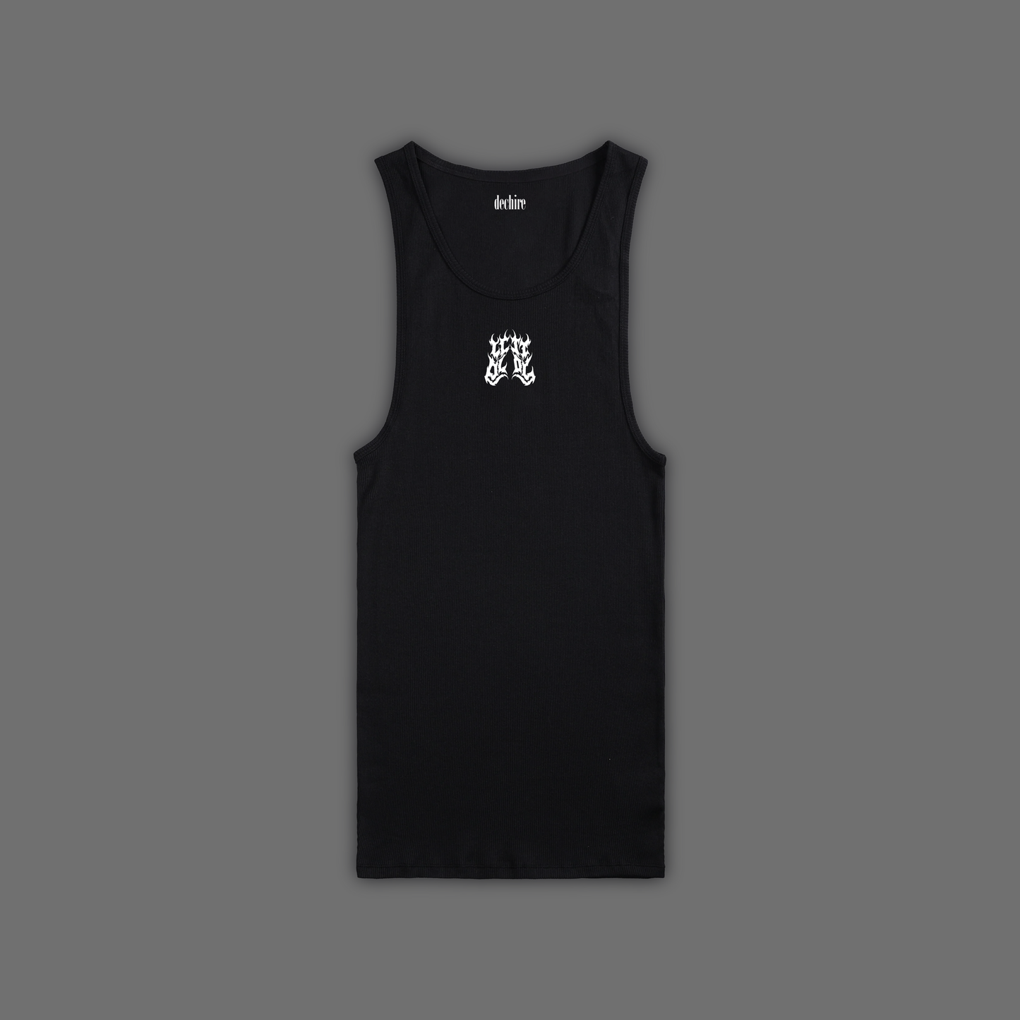 RED WIND FOREVER RIBBED TANK IN BLACK