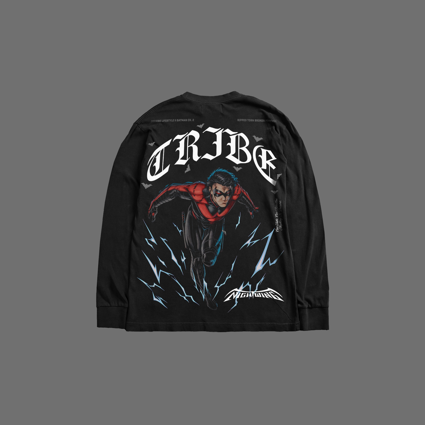 NIGHTWING 52 'HVYWT' L/S TEE IN BLACK