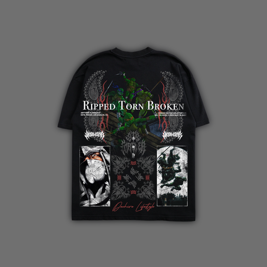 HALF SHELL HELLRIDE 'LIMITED' OVERSIZED TEE IN BLACK