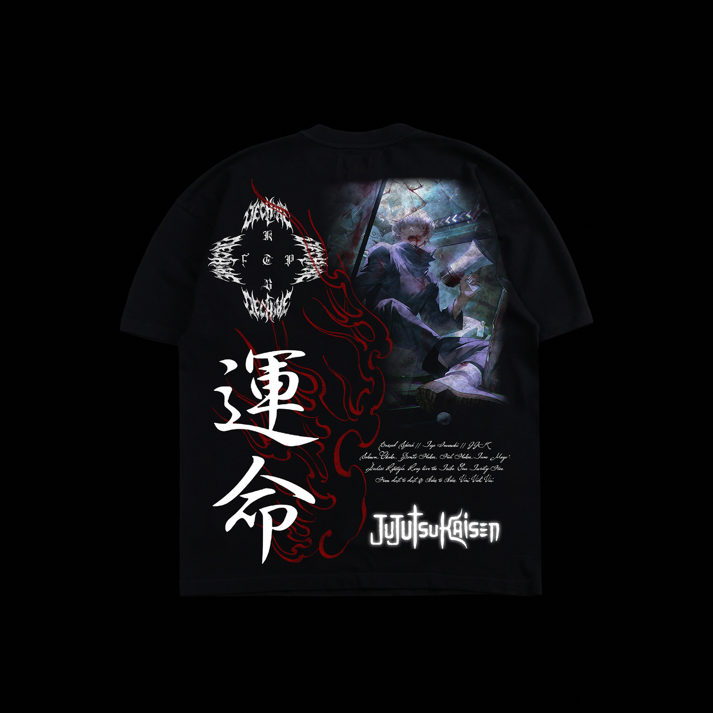 TOGE: CURSED SPEECH 'LIMITED' 6oz OVERSIZED TEE IN BLACK