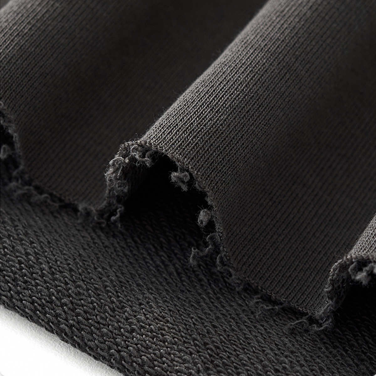 LUNA & THE THESTRALS 'LIMITED' OS TERRY RAW HEM TEE IN CHARCOAL