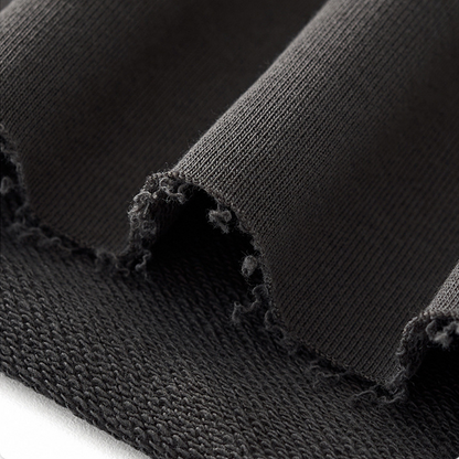 LUNA & THE THESTRALS 'LIMITED' OS TERRY RAW HEM TEE IN CHARCOAL