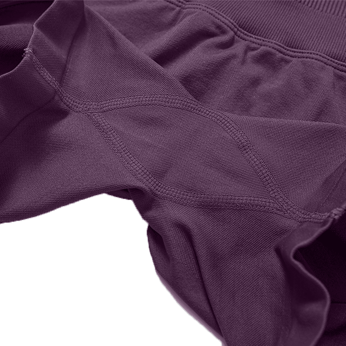 'dēmentō' DLFemme™ SEAMLESS MID-WAIST SHORTS IN PLUM