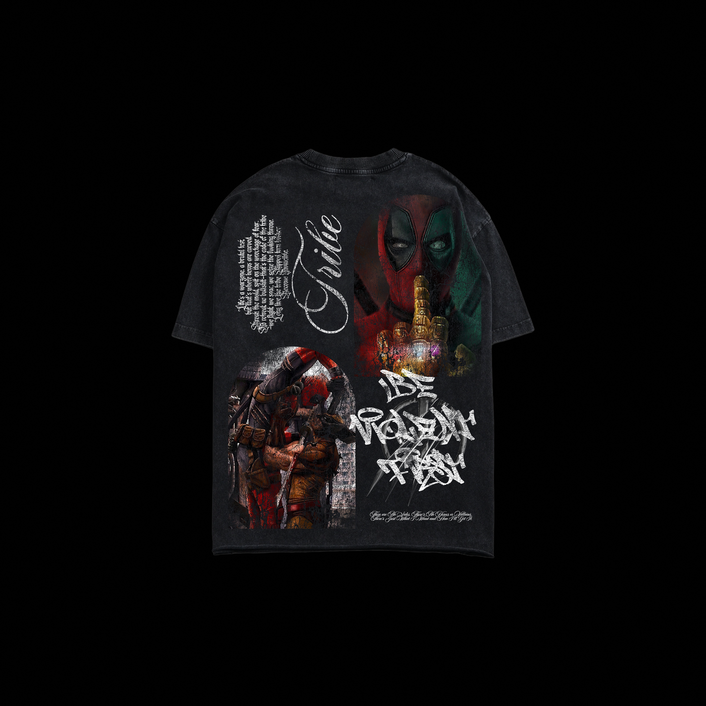 POOL & WOLVERINE 'CHAPTER 1' RAW HEM OVERSIZED TEE