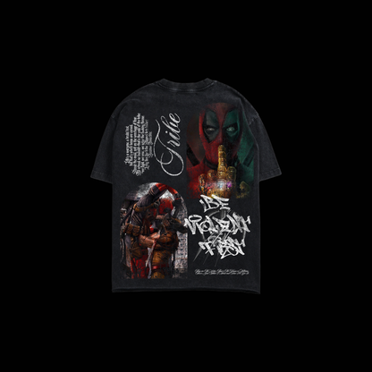 POOL & WOLVERINE 'CHAPTER 1' RAW HEM OVERSIZED TEE