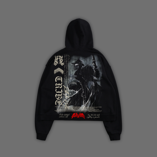 NOIR 'EXCLUSIVE' BOX CUT HOODIE IN SHADOW