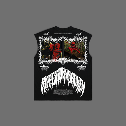 JUNGLE FURY || RED RANGER MUSCLE TEE IN BLACK