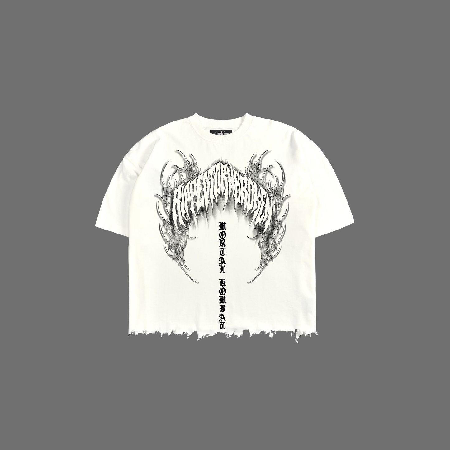 MK | REPTILE '1 OF 100' OVERSIZED BOXY GRUNGE TERRY CUT-OFF TEE