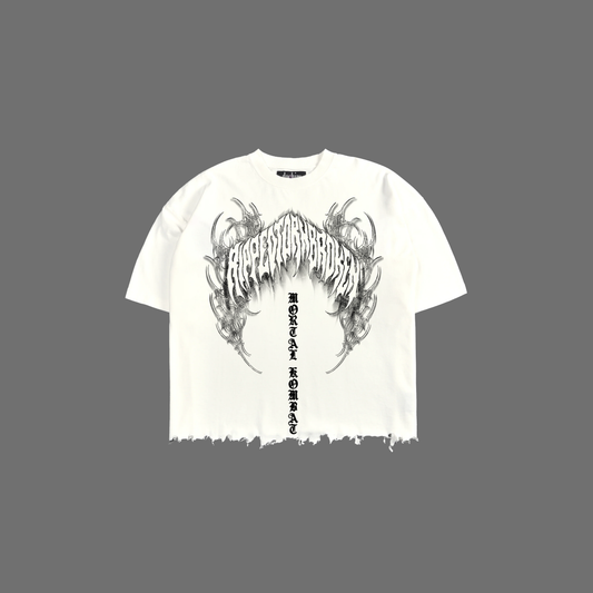 MK | REPTILE '1 OF 100' OVERSIZED BOXY GRUNGE TERRY CUT-OFF TEE