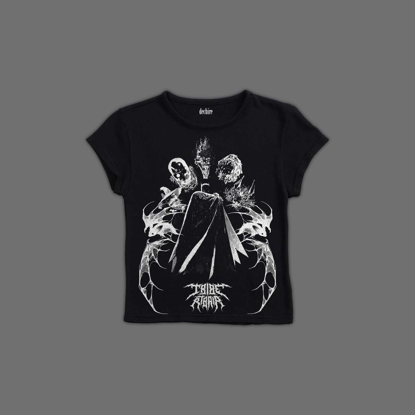 FALL OF GOTHAM 'CORE' DL FEMME BABY TEE IN BLACK