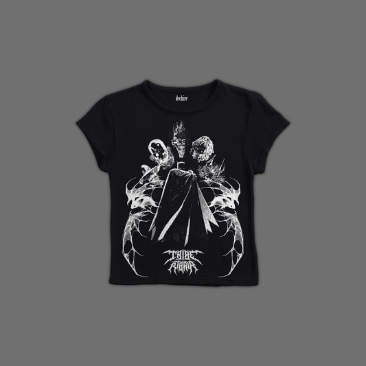 FALL OF GOTHAM 'CORE' DL FEMME BABY TEE IN BLACK