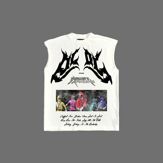 SAMURAI || SUPER SENTAI (REVERSED) MUSCLE TEE IN BLACK