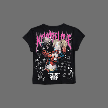 NO MORE LOVE 'CORE' DL FEMME BABY TEE IN BLACK