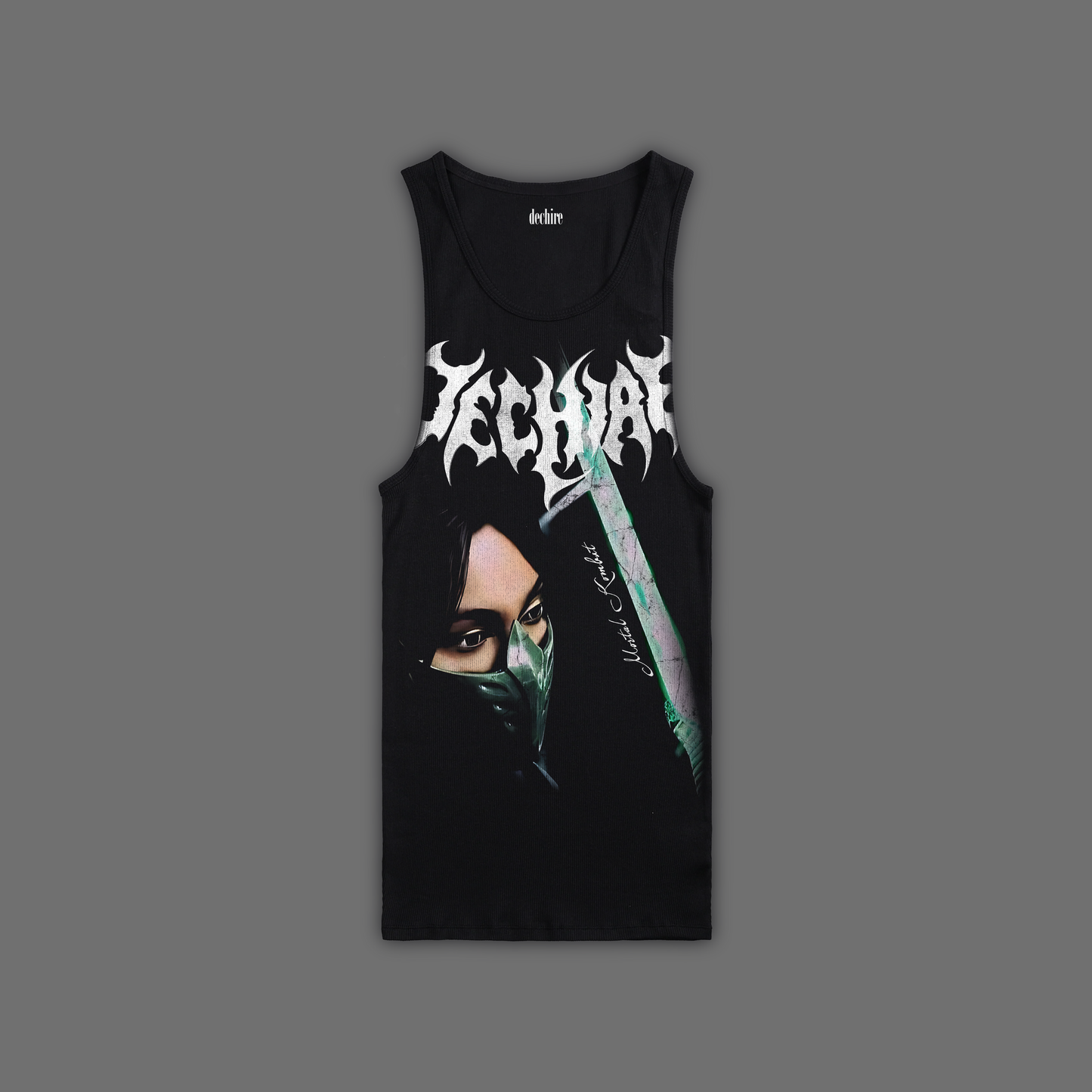 MK | JADE RIBBED TANK IN BLACK