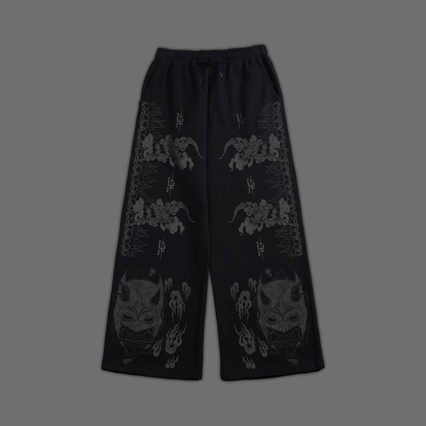 'lá mort | METAL KNIGHTS TBWL' WIDE LEG LOUNGE SWEATS IN BLACK