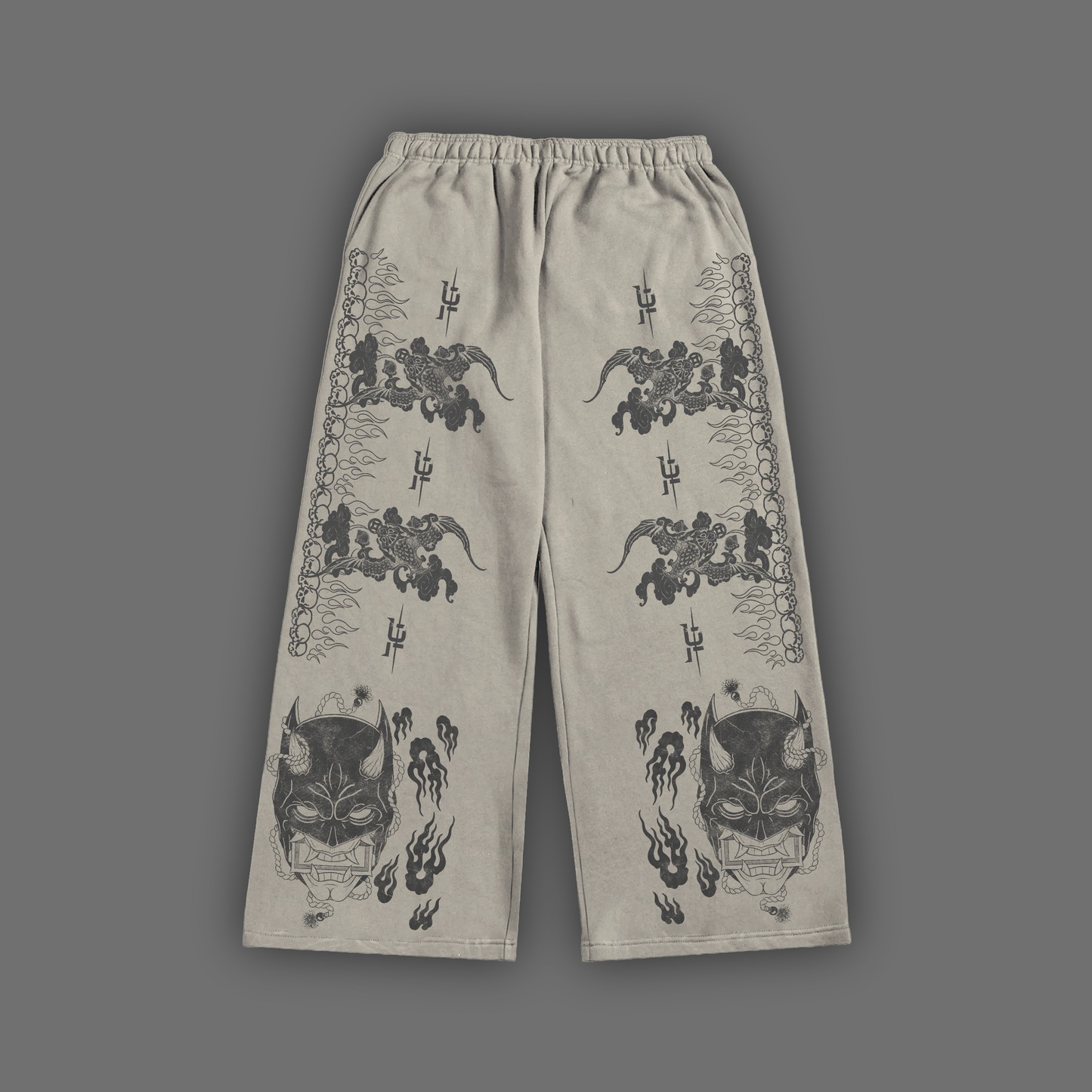 'lá mort | METAL KNIGHTS TBWL' WIDE LEG LOUNGE SWEATS IN CREAM